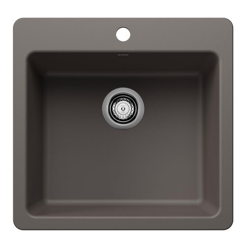 Main product image of Liven SILGRANIT 21" Single Bowl Dual Mount Kitchen Sink, 443232 (Volcano Gray)