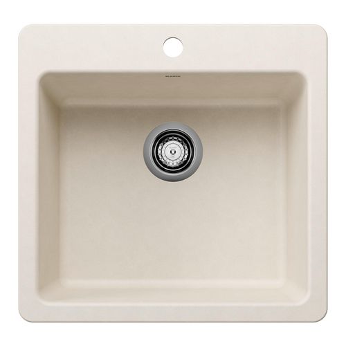Main product image of Liven SILGRANIT 21" Single Bowl Dual Mount Kitchen Sink, 443233 (Soft White)
