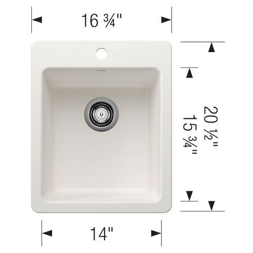 Main product image of Liven SILGRANIT 17" Dual Mount Bar Sink, 443237 (White)