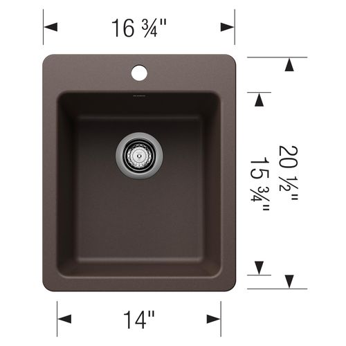 Main product image of Liven SILGRANIT 17" Dual Mount Bar Sink, 443239 (Cafe)