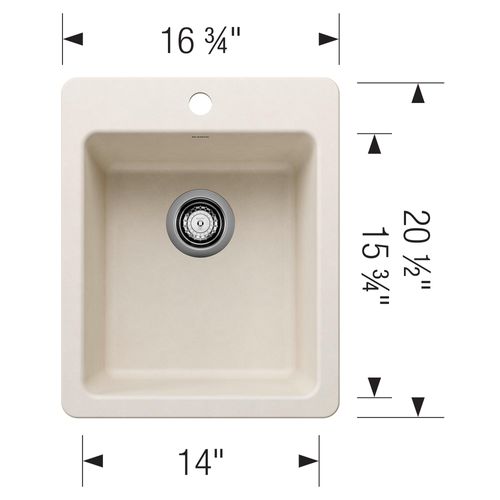 Main product image of Liven SILGRANIT 17" Dual Mount Bar Sink, 443241 (Soft White)