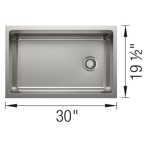 Main product image of Inteos 30" Single Bowl Reversible Undermount Workstation Kitchen Sink - Stainless Steel, 443299