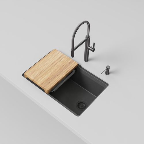 Main product image of Inteos SILGRANIT 30"  Single Bowl Reversible Undermount Workstation Kitchen Sink - Anthracite, 443304
