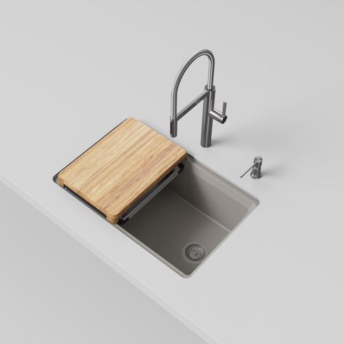 Main product image of Inteos SILGRANIT 30"  Single Bowl Reversible Undermount Workstation Kitchen Sink - Truffle, 443307