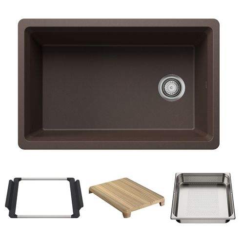 Main product image of Inteos SILGRANIT 30"  Single Bowl Reversible Undermount Workstation Kitchen Sink - Café, 443308