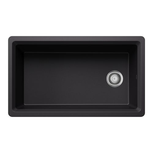 Main product image of Inteos SILGRANIT 33"  Single Bowl Reversible Undermount Workstation Kitchen Sink - Coal Black, 443311