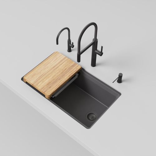 Main product image of Inteos SILGRANIT 33"  Single Bowl Reversible Undermount Workstation Kitchen Sink - Cinder, 443313