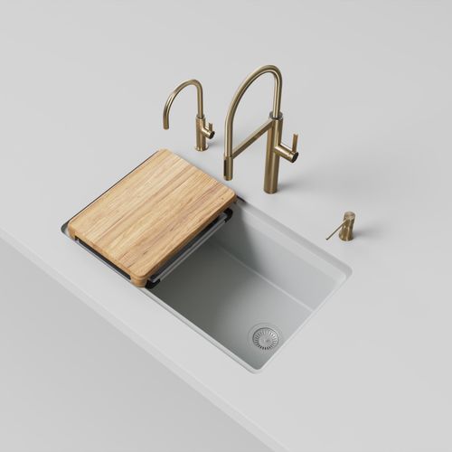 Main product image of Inteos SILGRANIT 33"  Single Bowl Reversible Undermount Workstation Kitchen Sink - White, 443314