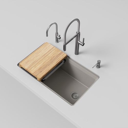 Main product image of Inteos SILGRANIT 33"  Single Bowl Reversible Undermount Workstation Kitchen Sink - Truffle, 443315