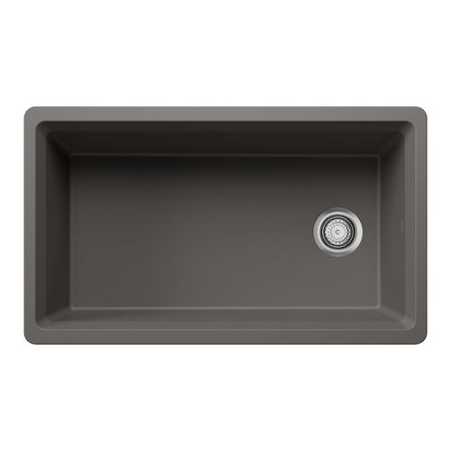 Main product image of Inteos SILGRANIT 33"  Single Bowl Reversible Undermount Workstation Kitchen Sink - Volcano Gray, 443317