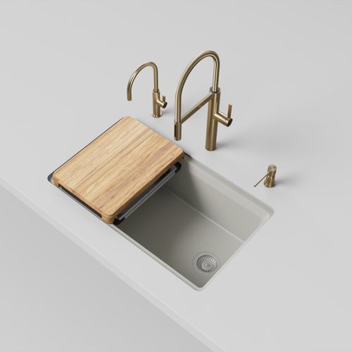 Main product image of Inteos SILGRANIT 33"  Single Bowl Reversible Undermount Workstation Kitchen Sink - Soft White, 443318