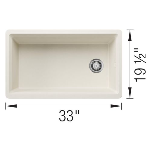 Main product image of Inteos SILGRANIT 33"  Single Bowl Reversible Undermount Workstation Kitchen Sink - Soft White, 443318