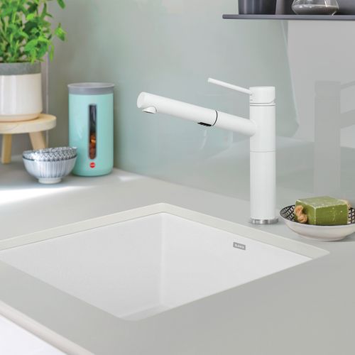 Main product image of Precis SILGRANIT 21" Single Bowl Undermount Kitchen Sink - White, 513426