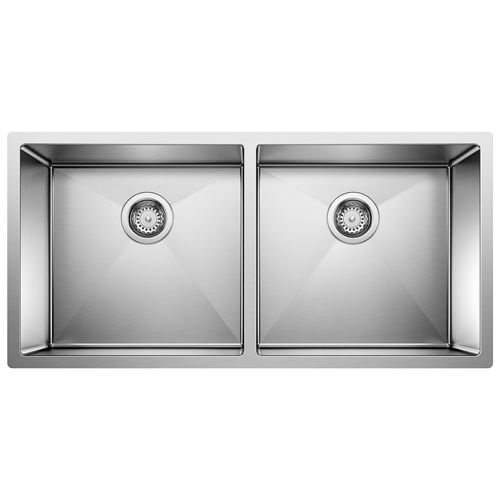 Main product image of Precision R10 37" 50/50 Double Bowl Undermount Stainless Steel Kitchen Sink, 516219