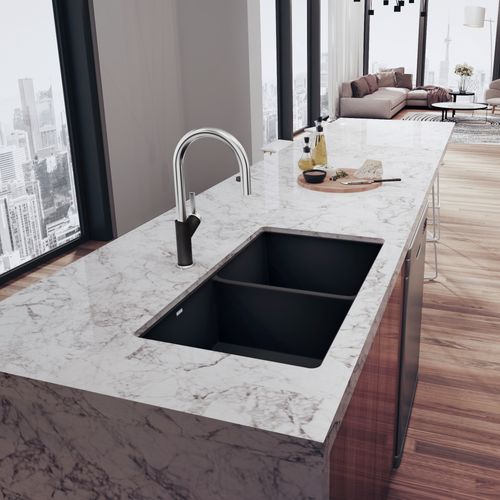Main product image of Precis SILGRANIT 29" 50/50 Double Bowl Undermount Kitchen Sink - Anthracite, 516322