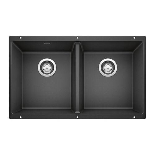 Main product image of Precis SILGRANIT 29" 50/50 Double Bowl Undermount Kitchen Sink - Anthracite, 516322