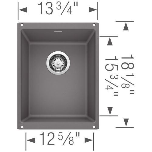 Main product image of Precis SILGRANIT 13" Undermount Bar Sink - Cinder, 519048
