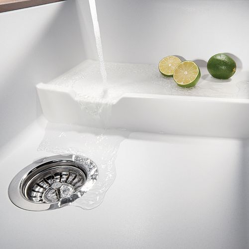 Main product image of Precis Cascade SILGRANIT 29" Single Bowl Undermount Kitchen Sink with Colander - White, 519453