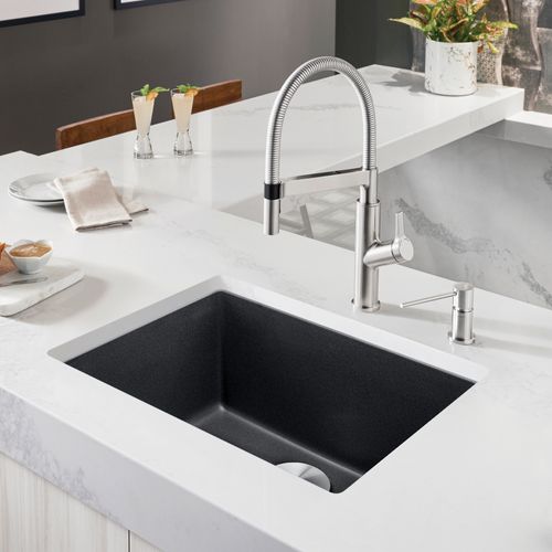 Main product image of Precis SILGRANIT 24" Single Bowl Undermount Kitchen Sink - Anthracite, 522258