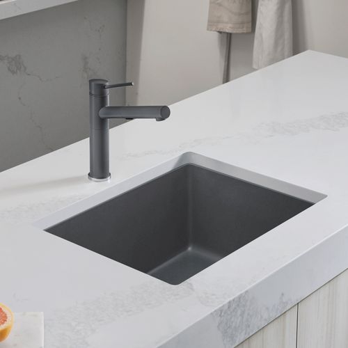 Main product image of Precis SILGRANIT 24" Single Bowl Undermount Kitchen Sink - Cinder, 522412