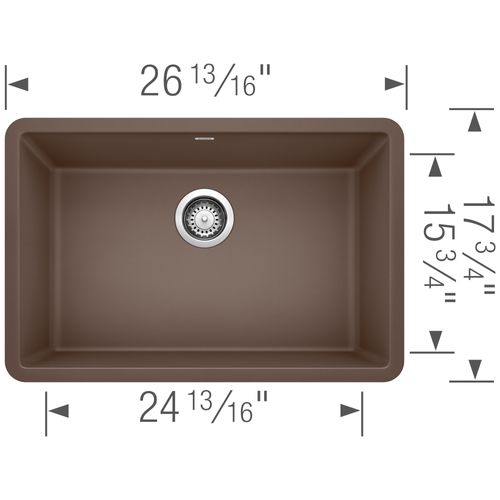 Main product image of Precis SILGRANIT 27" Single Bowl Undermount Kitchen Sink - Café, 522433