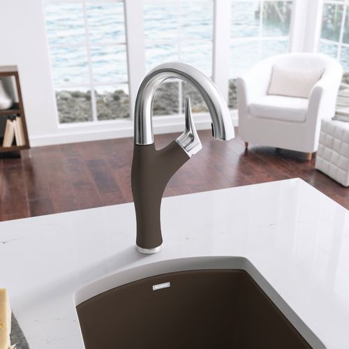 Main product image of Artona Pull-Down Dual-Spray Bar Faucet - PVD Steel/Café, 526380