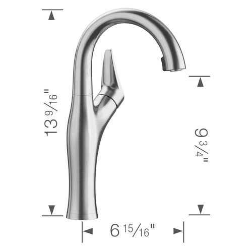 Main product image of Artona Pull-Down Dual-Spray Bar Faucet - PVD Steel, 526384