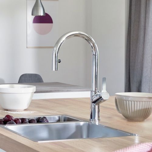 Main product image of Urbena Pull-Down Dual-Spray Kitchen Faucet - Chrome, 526390