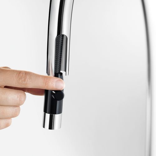 Main product image of Urbena Pull-Down Dual-Spray Kitchen Faucet - Chrome/Metallic Gray, 526396