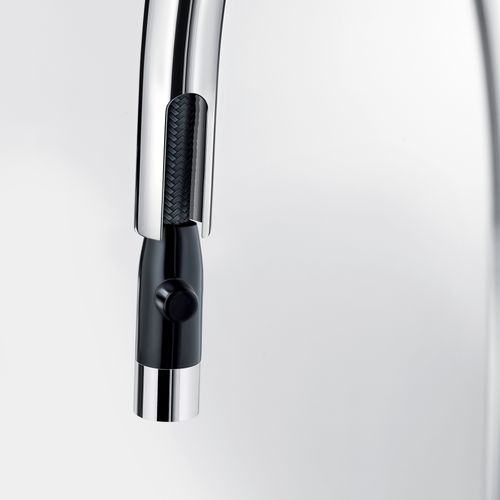 Main product image of Urbena Pull-Down Dual-Spray Kitchen Faucet - Chrome/Metallic Gray, 526396