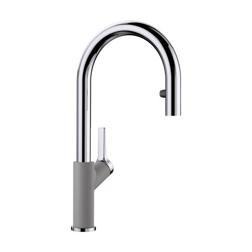 Main product image of Urbena Pull-Down Dual-Spray Kitchen Faucet - Chrome/Metallic Gray, 526396