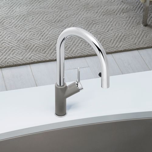 Main product image of Urbena Pull-Down Dual-Spray Kitchen Faucet - Chrome/Truffle, 526397