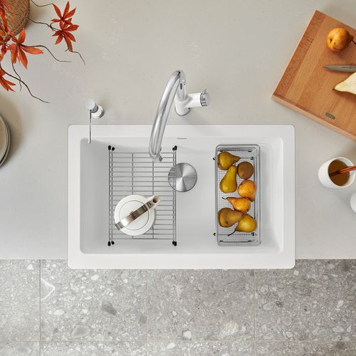 Main product image of Vintera SILGRANIT 30" Single Bowl Apron-Front Farmhouse Sink - White, 526541