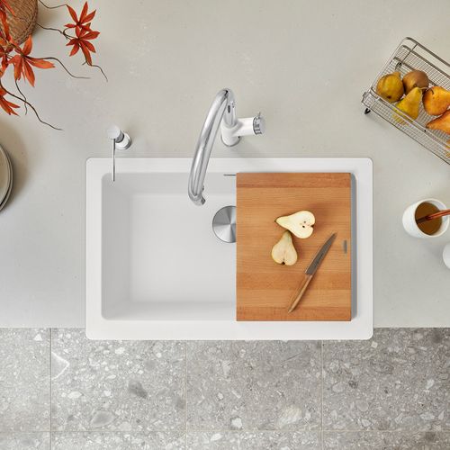 Main product image of Vintera SILGRANIT 30" Single Bowl Apron-Front Farmhouse Sink - White, 526541