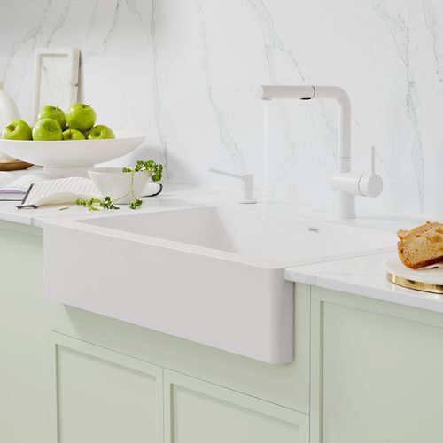 Main product image of Vintera SILGRANIT 30" Single Bowl Apron-Front Farmhouse Sink - White, 526541
