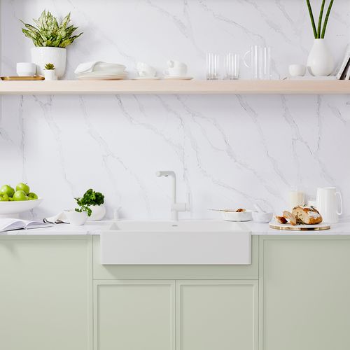 Main product image of Vintera SILGRANIT 30" Single Bowl Apron-Front Farmhouse Sink - White, 526541