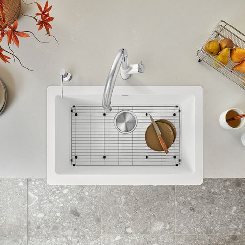 Main product image of Vintera SILGRANIT 30" Single Bowl Apron-Front Farmhouse Sink - White, 526541