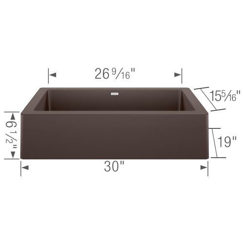 Main product image of Vintera SILGRANIT 30" Single Bowl Apron-Front Farmhouse Sink - Café, 526543