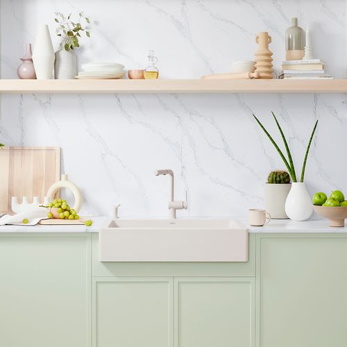 Main product image of Vintera SILGRANIT 30" Single Bowl Apron-Front Farmhouse Sink - Soft White, 527408