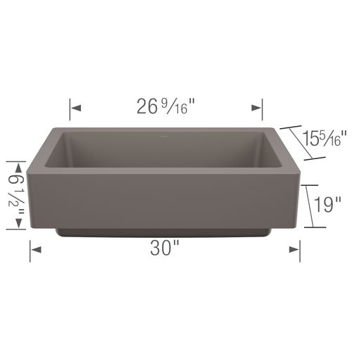 Main product image of Vintera SILGRANIT 30" Single Bowl Apron-Front Farmhouse Sink - Volcano Gray, 527417