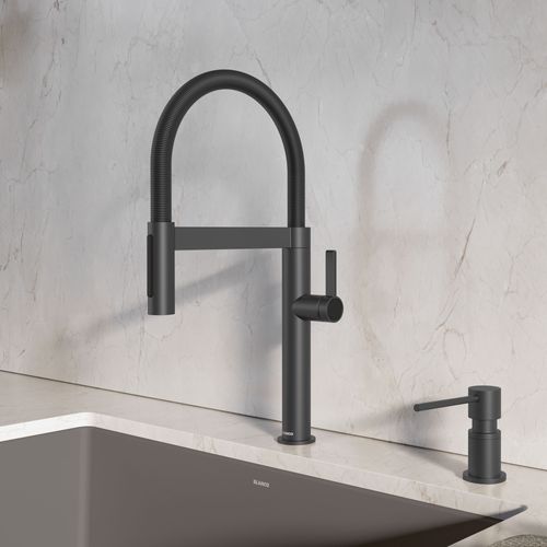 Main product image of Blancoculina Mini II Pull-Down Dual-Spray Kitchen Faucet, 1.5 GPM - Matte Black, 527481