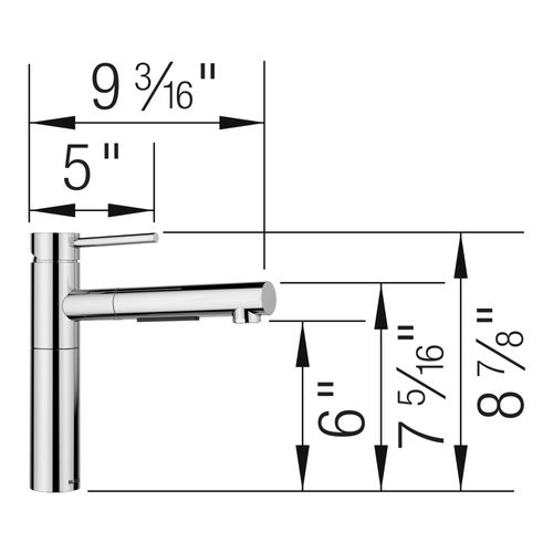 Main product image of Alta II Low Arc Pull-Out Dual-Spray Kitchen Faucet, 1.5 GPM - Chrome Plated, 527558
