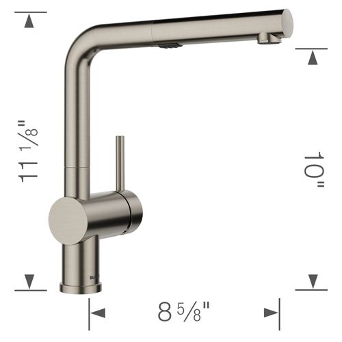 Main product image of Linus Pull-Out Dual-Spray Kitchen Faucet, 1.5 GPM - Satin Platinum, 443251