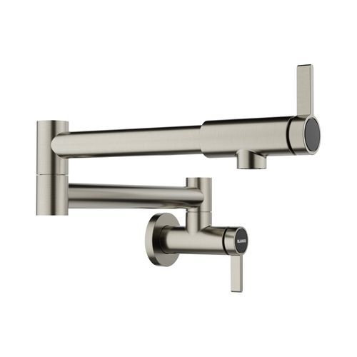 Main product image of Blancoculina II Wall-Mounted Pot Filler w/ 2 Single-Lever Handles, 1.5 GPM - Satin Platinum, 443254