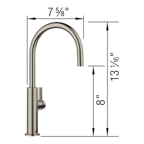 Main product image of Blancoculina II High Arc Beverage Faucet, Cold Water Only, 1.5 GPM - Satin Platinum, 443255