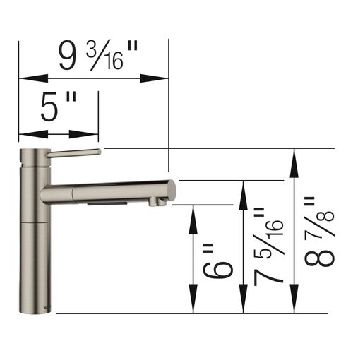 Main product image of Alta II Pull-Out Dual-Spray Kitchen Faucet, 1.5 GPM - Satin Platinum, 443256