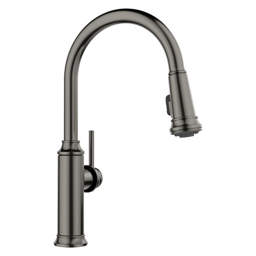 Main product image of Empressa High-Arc Pull-Down Dual-Spray Kitchen Faucet, 1.5 GPM - Satin Dark Steel, 443262