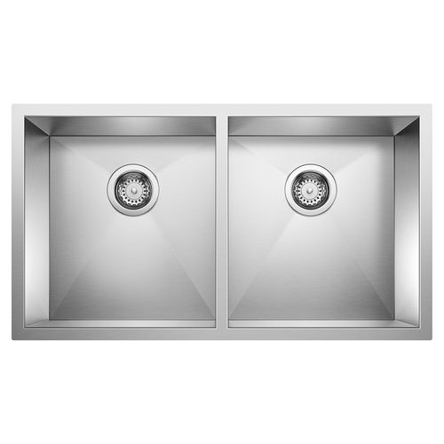 Main product image of Precision R0 28" Medium Equal 50/50 Double Bowl Undermount Stainless Steel Kitchen Sink, 516211