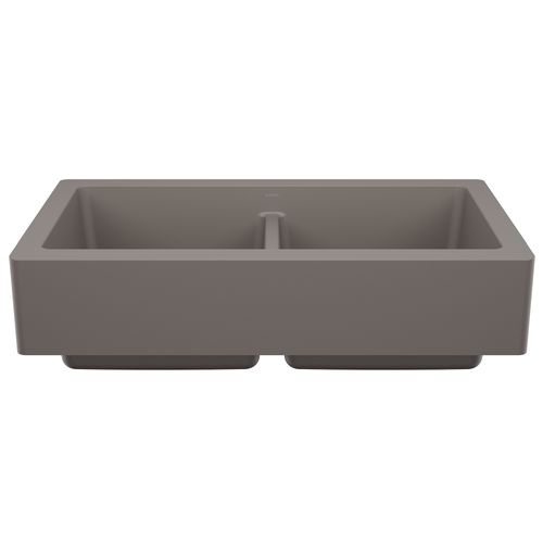 Main product image of Vintera SILGRANIT 33" Equal Double Bowl Apron Sink - Volcano Gray, 527418