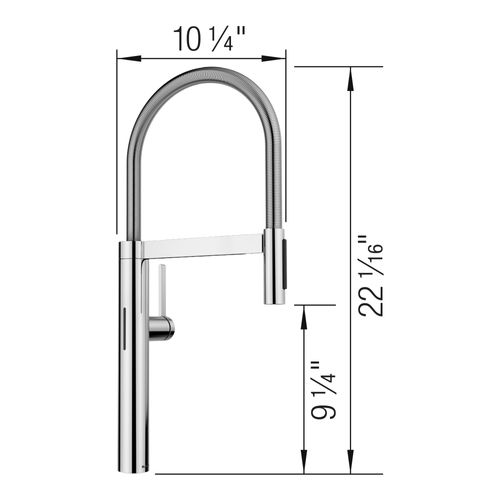 Main product image of Blancoculina II Sensor Pull-Down Dual-Spray Kitchen Faucet, 1.5 GPM - Chrome, 527471